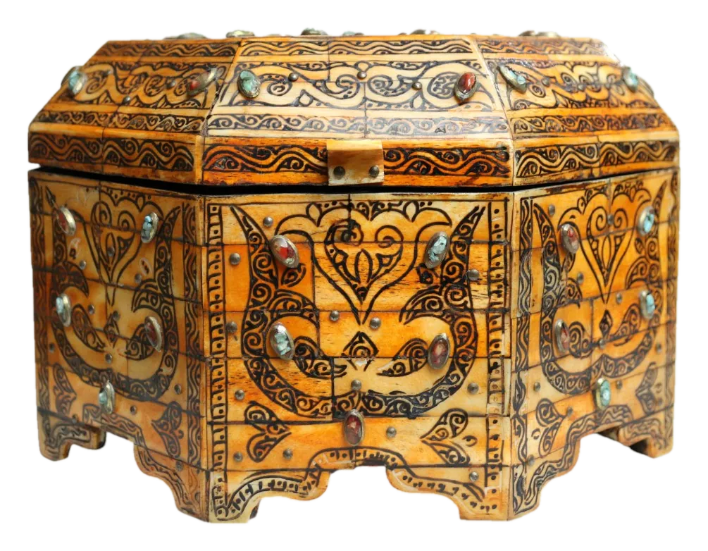 Coffret ambré — Os teinté