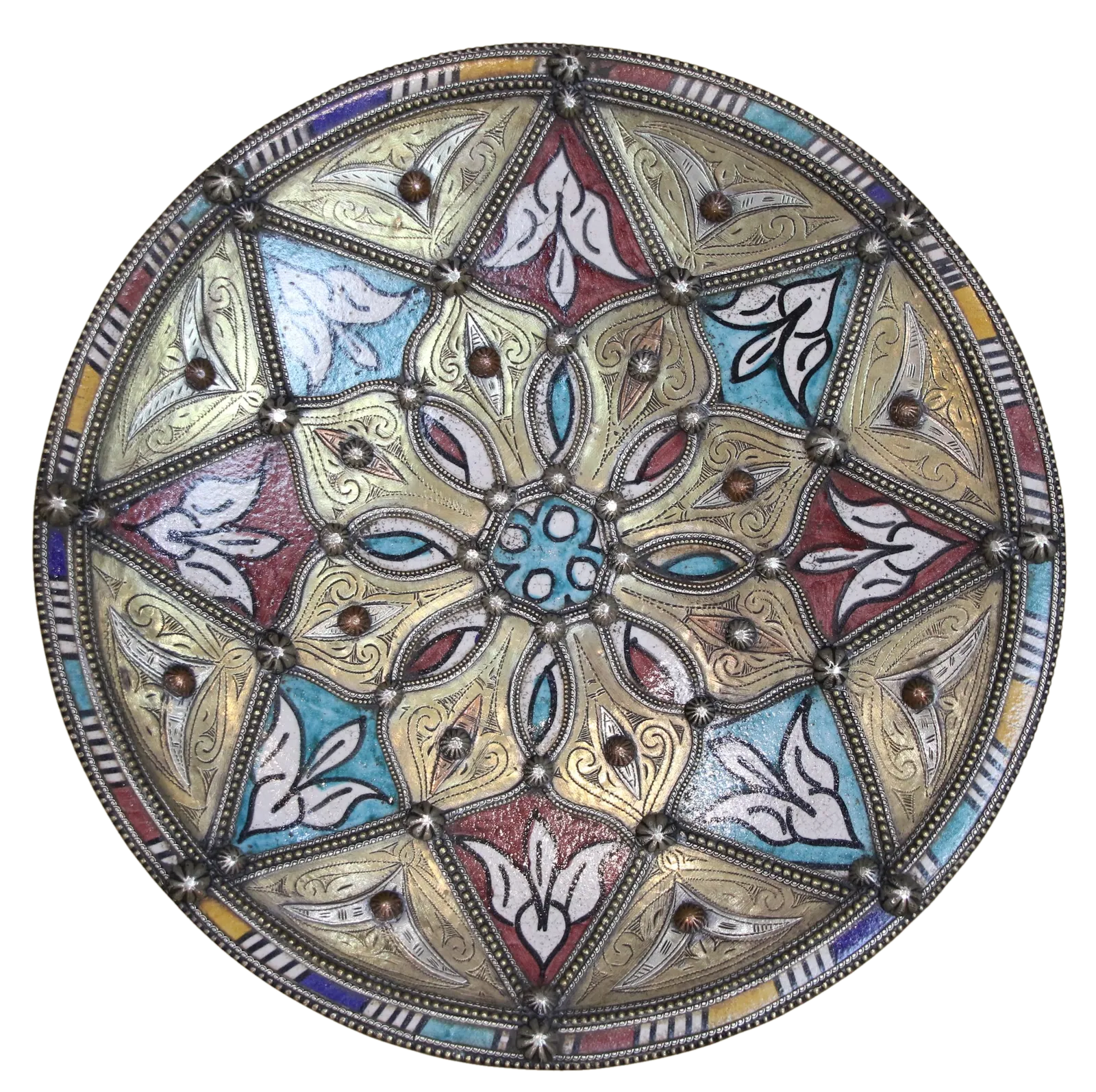 Plat serti — Étoile polychrome
