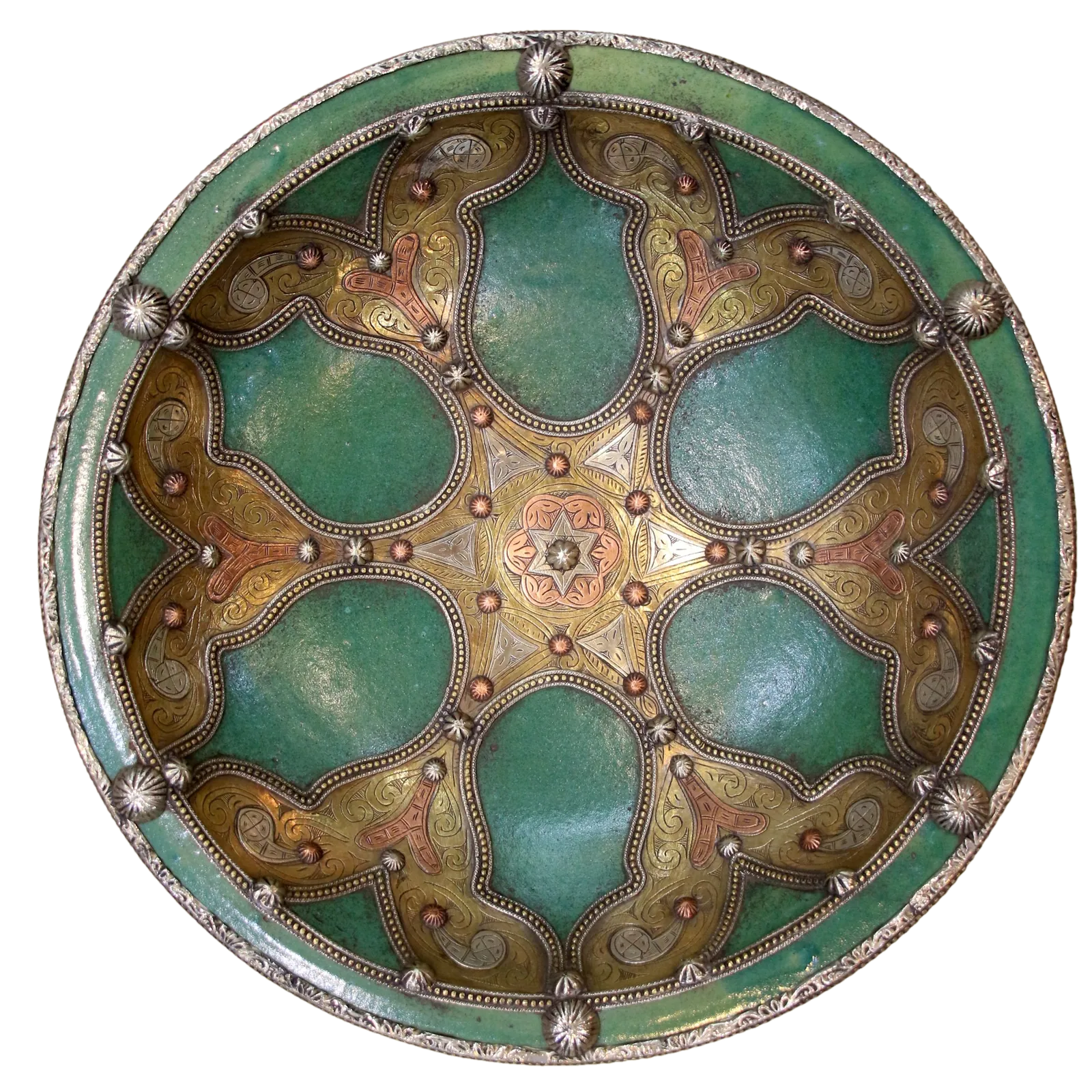 Plat serti — Vert céladon