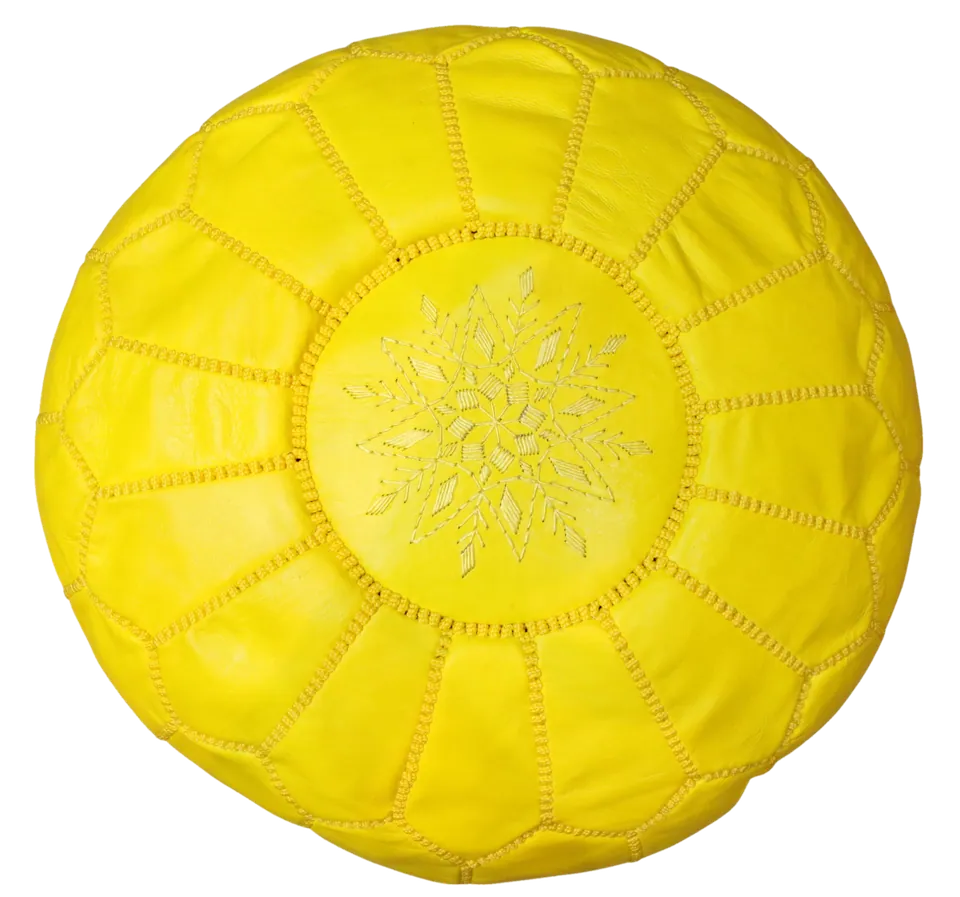 Pouf Étoile — Jaune safran