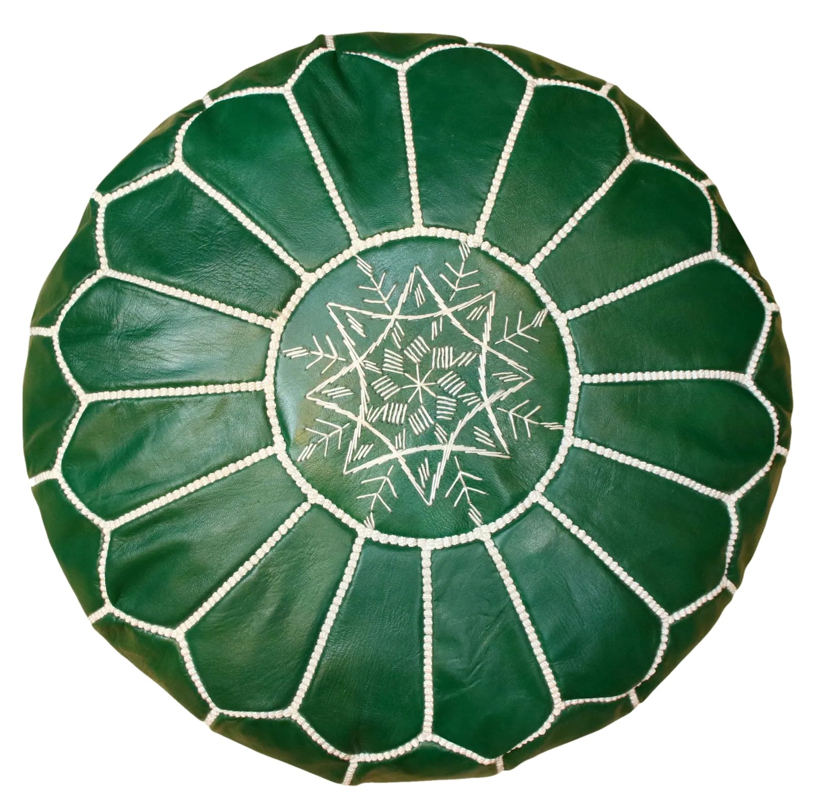 Pouf Étoile — Vert émeraude