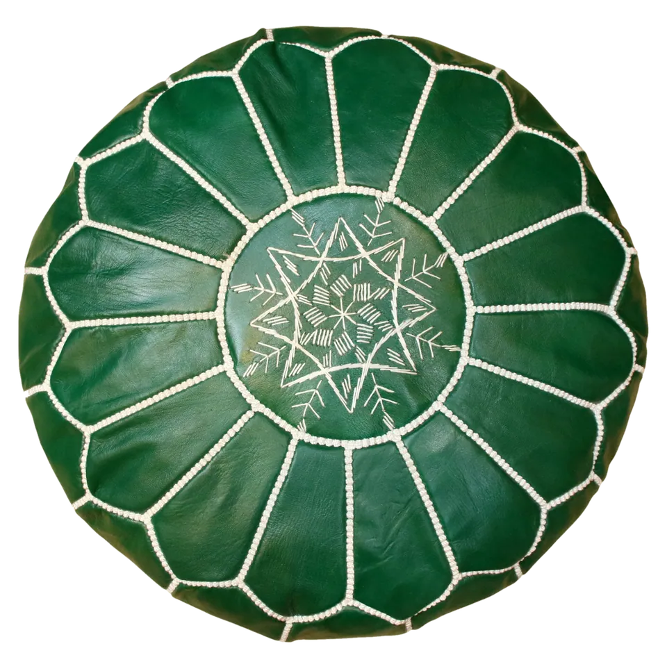 Pouf Étoile — Vert émeraude
