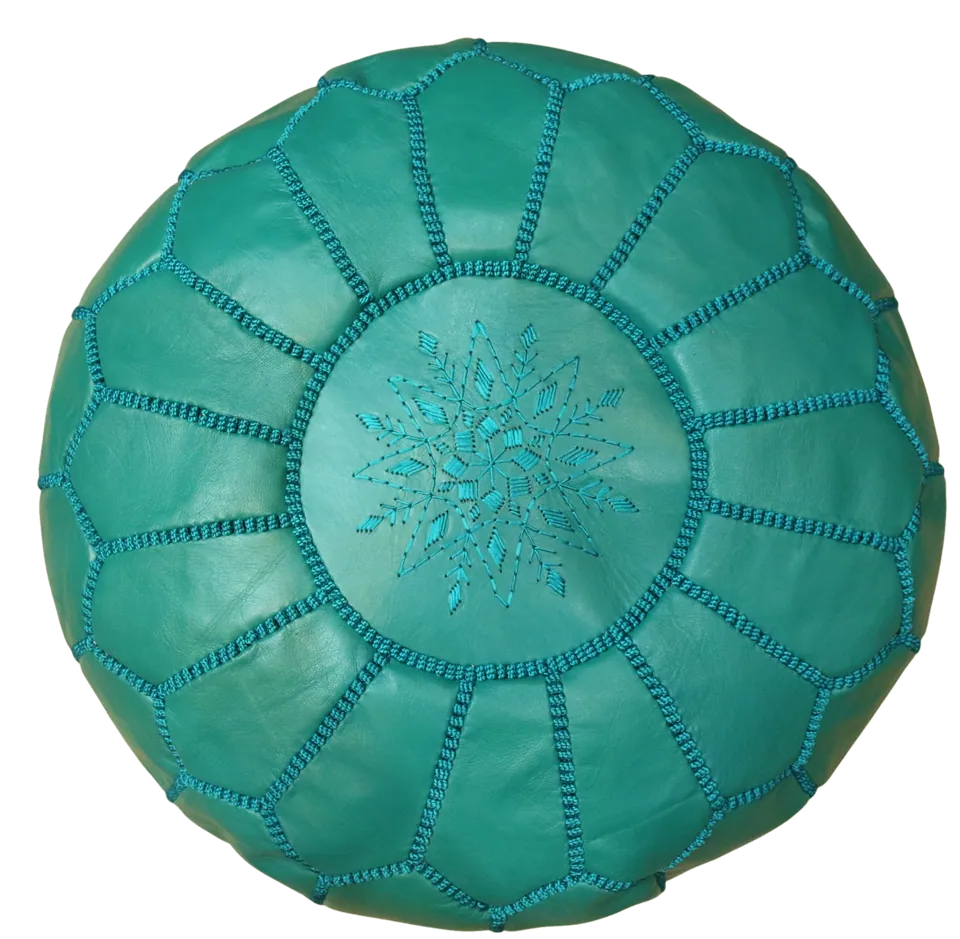 Pouf Étoile — Turquoise