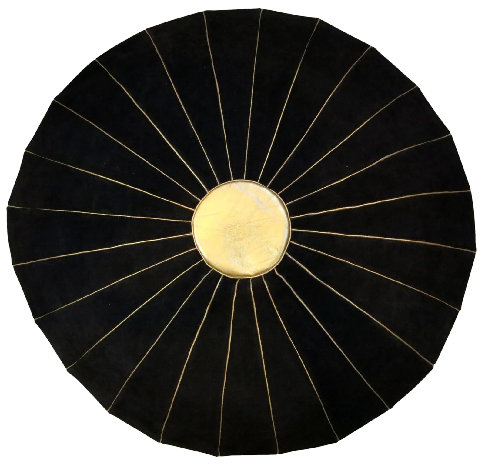 Pouf Rayon — Noir & or