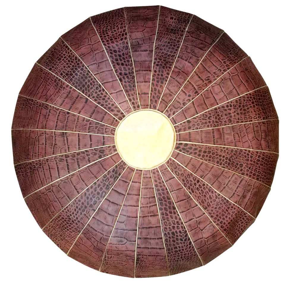 Pouf Rayon — Bordeaux gaufré