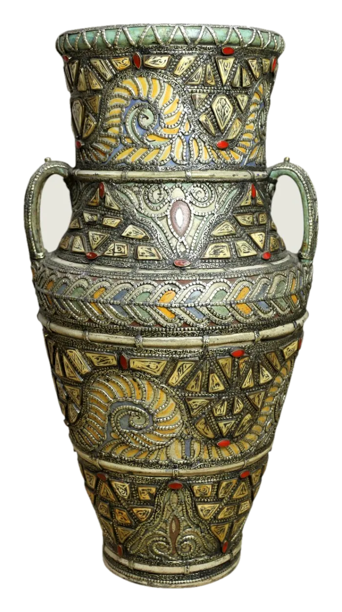 Amphore à anses — Cabochons rouges
